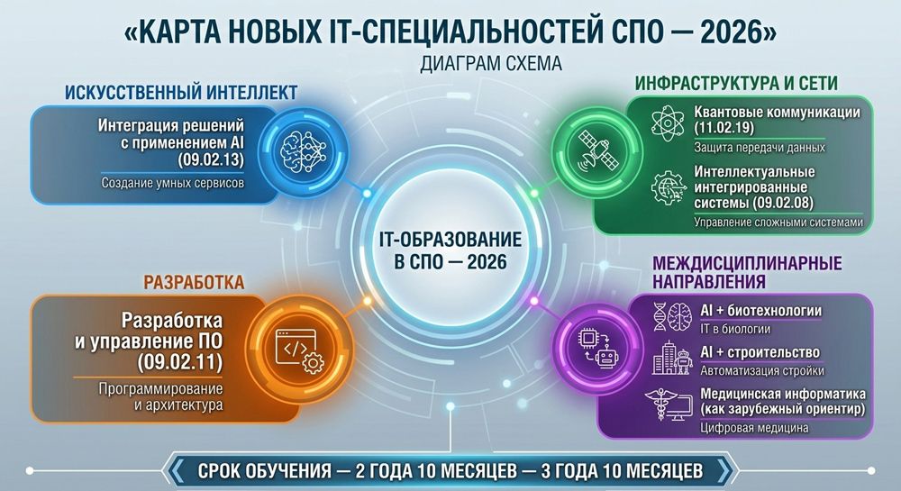 карта новых специальностей СПО